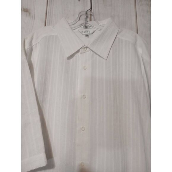Cassel Shirt‎ Ladies 3x White Button Front Semi Sheer Coastal Beach - Picture 3 of 7